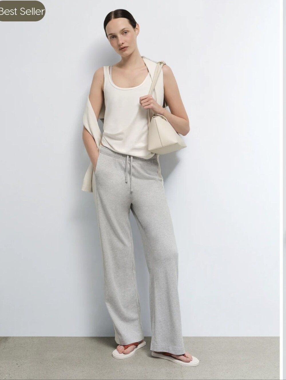 MATE The Label Organic Pima Cotton Layering Tank, oatmeal heather